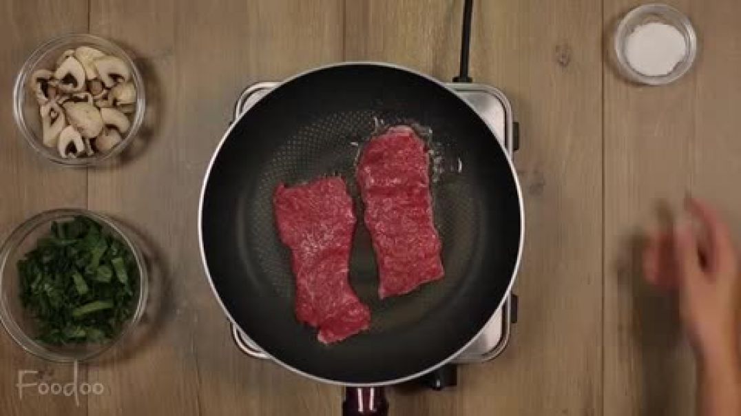Mushroom Spinich  Steak | ستيك بالفطر