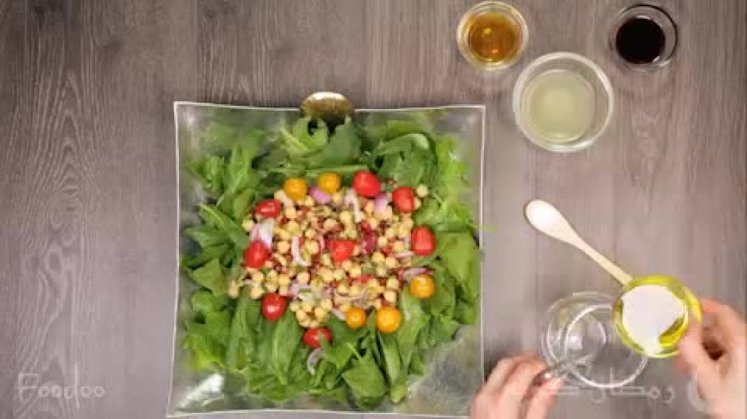 Spinach Hummus Salad | سلطة السبانخ والحمص